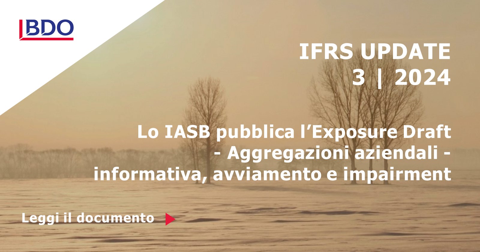 IFRS UPDATE 3 | 2024 - Exposure Draft: Aggregazioni Aziendali ...